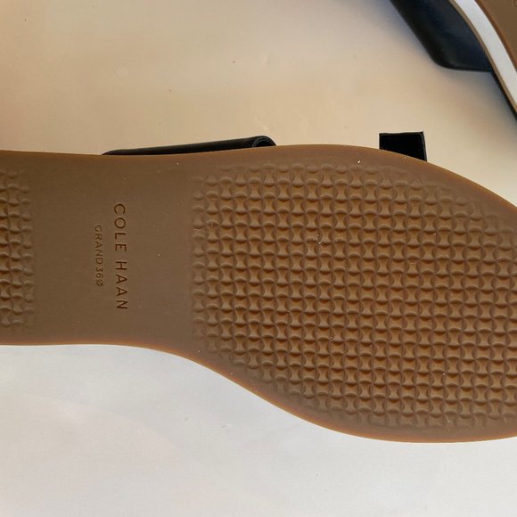 Cole Haan Grandseries Black Leather Sandals Like New Women's Size 8 W23292 - Picture 5 of 11